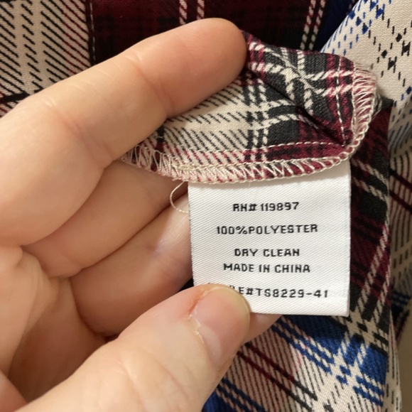 Women Medium Lightweight Plaid Casual to Career Blouse Button Down Shirt - Picture 7 of 8